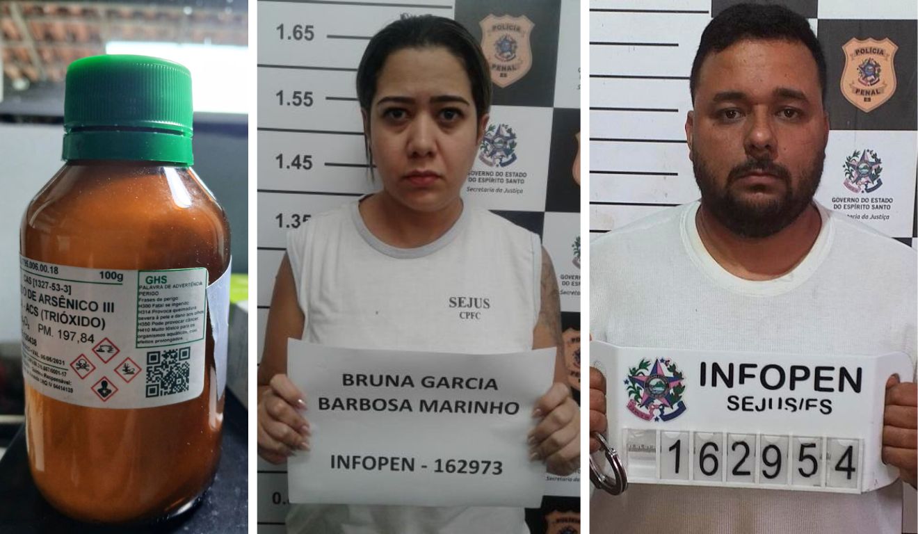 Bruna garcia barbosa marinho e o marido alysson marinho foram presos por suspeita de envenenar medico em vitoria