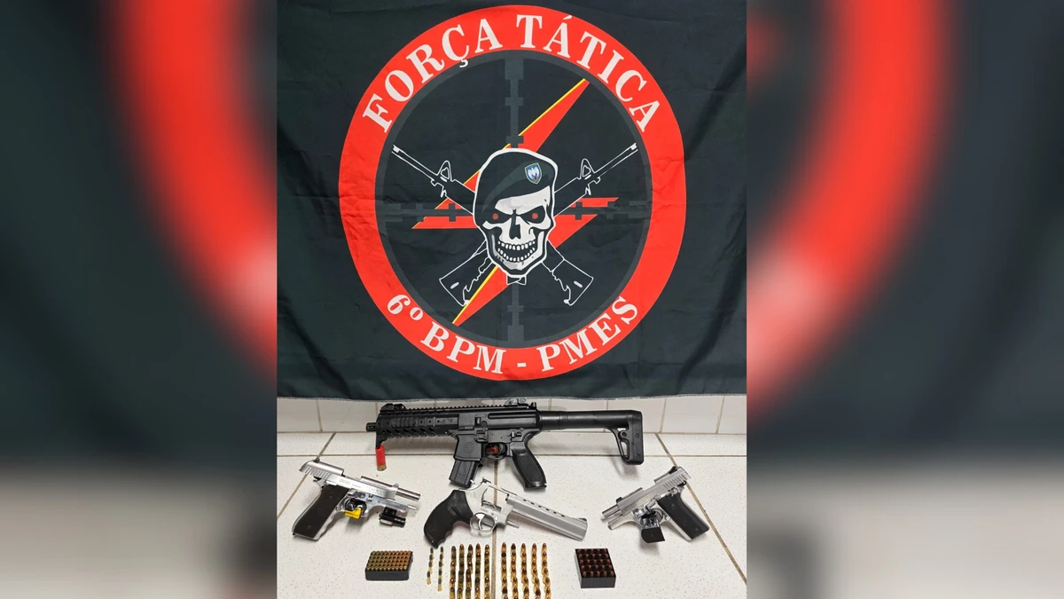 Duas pistolas um revolver e um simulacro de fuzil foram apreendidos na serra 2993800 article