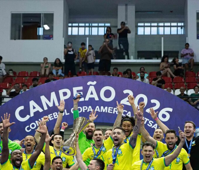 Brasil bate Argentina e conquista 12º título na Copa América de Futsal