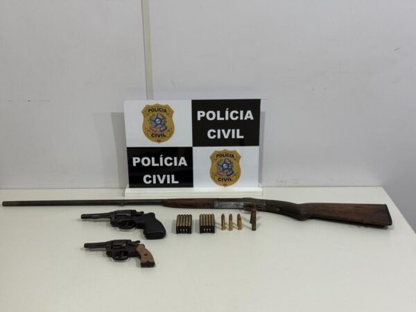 PCES prende homem em flagrante e apreende armas durante operação de combate à violência doméstica em Linhares