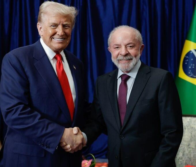 Comércio e crime organizado serão temas da reunião entre Lula e Trump